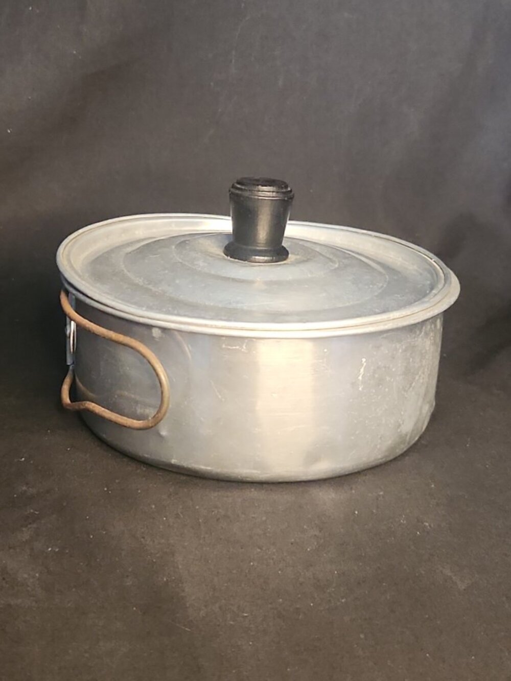 Vintage Camping Aluminum Mess Kit Cooking Pot For Use With Sterno Canned Fuel